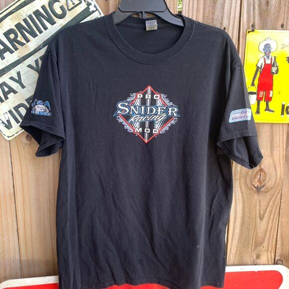 Vintage Brandon Snider Camaro Racing Black T-shirt Size L - Picture 2 of 8